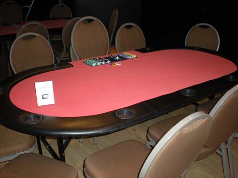 Poker table at a casino party in Phoenix