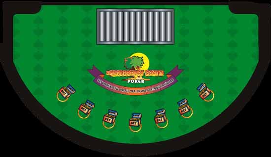 Casino party caribbean stud poker table