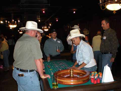 casino party dealers in  western dress