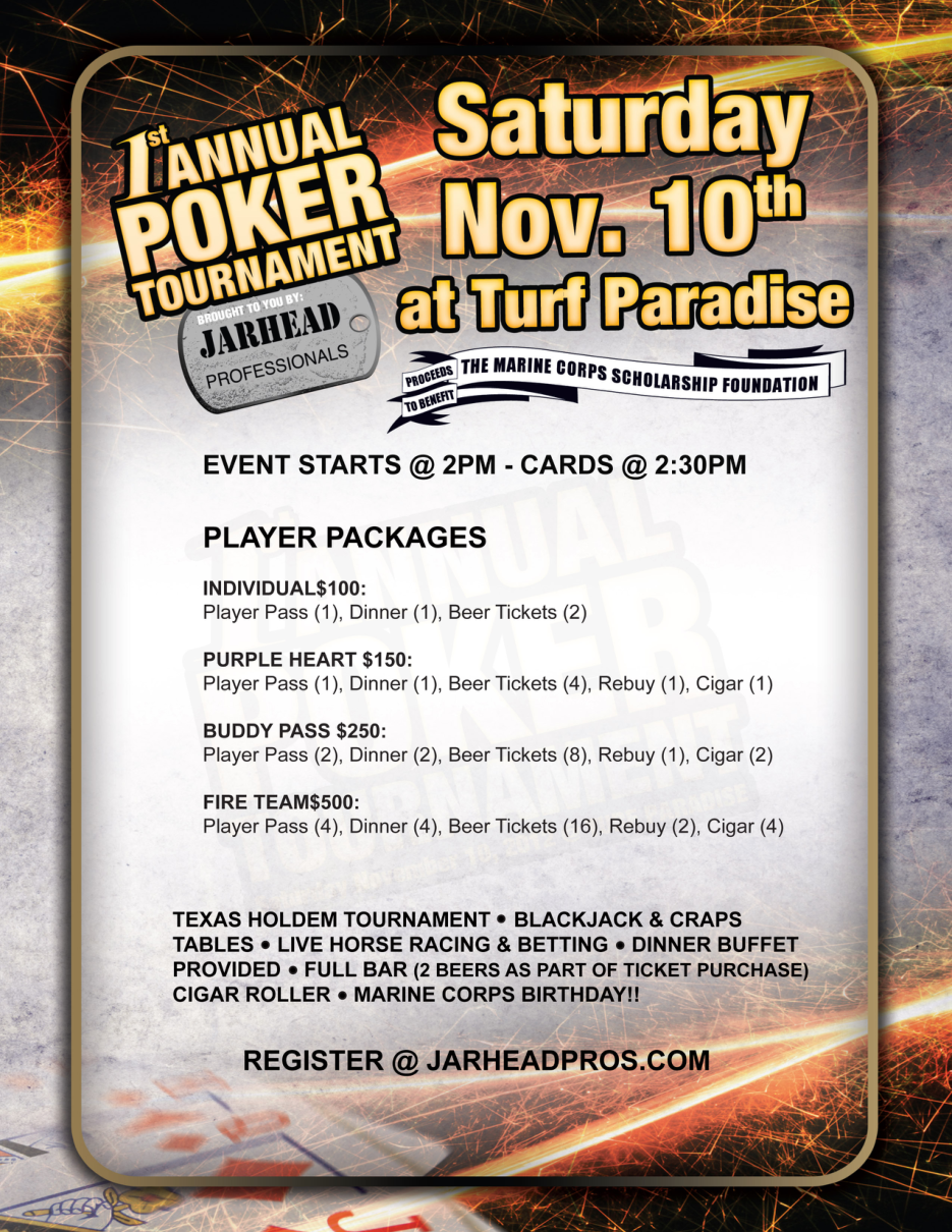Jarhead Professionals Poker Tournament Fundraiser